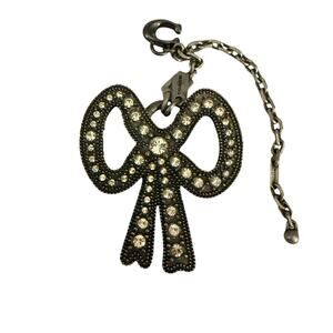 Coach Silver Rhinestone Bow Pendant